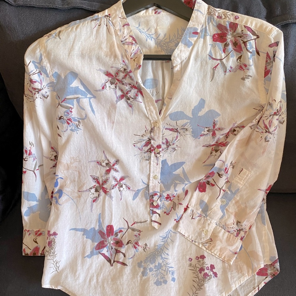White shirt floral pattern